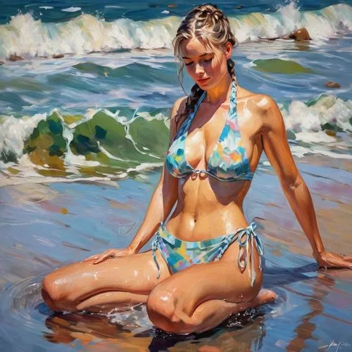 donsky,oil painting,photorealist,bodypaint,bodypainting,photo painting,world digital painting,body painting,oil painting on canvas,sea water splash,digital painting,oil paint,art painting,hyperrealism,blue painting,italian painter,neon body painting,splash paint,glass painting,painting technique,Conceptual Art,Oil color,Oil Color 10