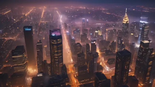 shanghai,metropolis,city at night,cityscape,dystopian,above the city,cyberpunk,city cities,black city,dubai,futuristic landscape,city lights,fantasy city,high-rises,urbanization,cities,evening city,citylights,skycraper,city skyline,Photography,General,Commercial