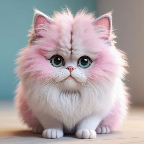 pink cat,cute cat,cats angora,pomeranian,doll cat,cartoon cat,cat kawaii,fluffy,birman,kurilian bobtail,cute cartoon character,breed cat,british longhair cat,domestic long-haired cat,turkish angora,pekingese,pompom,blue eyes cat,angora,little cat,Illustration,Paper based,Paper Based 26