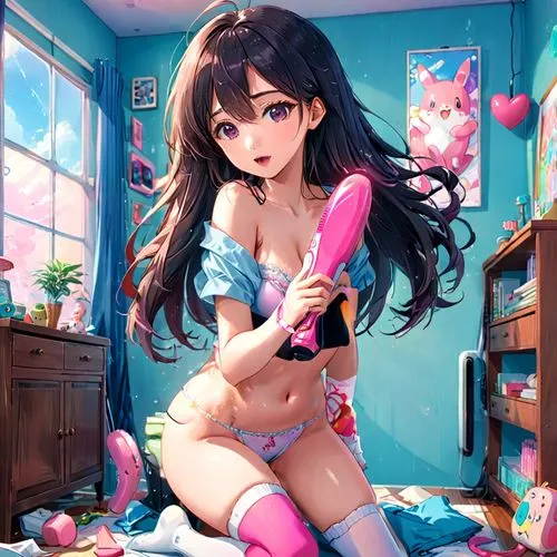 dva,heart pink,heart candy,valentine background,kotobukiya,futa,Anime,Anime,Realistic