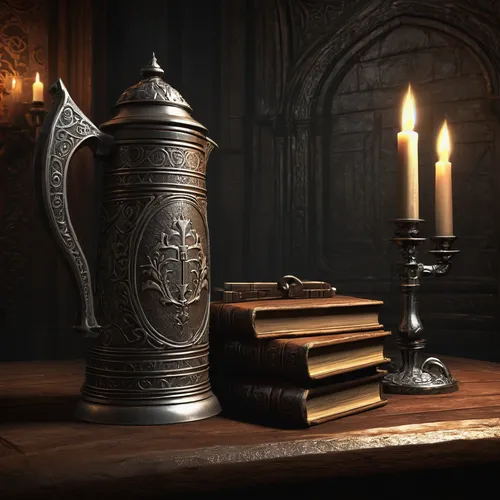 magic grimoire,medieval hourglass,prayer book,magistrate,candlemaker,gavel,scales of justice,3d model,apothecary,candlestick for three candles,lectern,golden candlestick,oil lamp,magic book,hymn book,divination,antiquariat,justitia,goblet,collected game assets,Conceptual Art,Fantasy,Fantasy 14