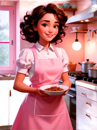 girl in the kitchen,waitress,doll kitchen,maidservant,star kitchen,confectioner sugar,chef,housewife,foodmaker,cucina,maeve,housemaid,chihiro,confectioner,cookery,dorothy,milkmaid,woman holding pie,muffet,cocina,Illustration,Japanese style,Japanese Style 07