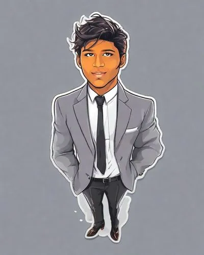 suit,caricature,formal guy,suit actor,edit icon,a black man on a suit,gentleman icons,sachin tendulkar,custom portrait,navy suit,png transparent,businessman,vector art,vector illustration,animated cartoon,skype icon,cartoon character,wedding suit,cutout,vector image,Digital Art,Sticker