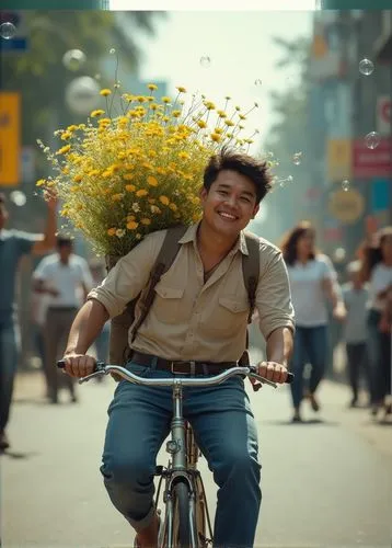 floral bike,flower delivery,yelang,shanmuganathan,papon,subramanyam,flower cart,deliveryman,vietcombank,athavale,dor with flowers,adipati,ofo,papanasam,puneeth,with a bouquet of flowers,flowers in basket,dulhania,nadiadwala,kafeel,Photography,Fashion Photography,Fashion Photography 06