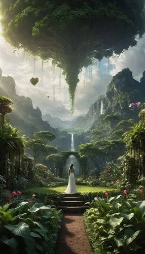 garden of eden,cartoon video game background,fantasy picture,arrietty,ecotopia,fairy world,Conceptual Art,Fantasy,Fantasy 11