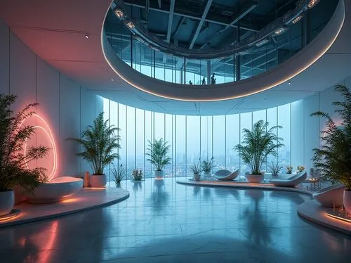 atrium,aqua studio,therme,lobby,atriums,futuristic art museum,swimming pool,3d rendering,futuristic landscape,pool bar,sky space concept,wintergarden,tropical house,roof top pool,aquariums,futuristic architecture,underwater oasis,leisure facility,3d render,winter garden,Photography,General,Realistic