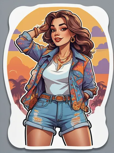 flat blogger icon,jean jacket,life stage icon,blogger icon,summer icons,jean button,phone icon,twitch icon,tumblr icon,retro girl,tiktok icon,denim background,growth icon,youtube icon,vector illustration,denim jacket,apple icon,flat icon,download icon,soundcloud icon,Unique,Design,Sticker