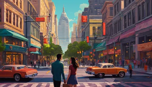 world digital painting,chinatown,china town,colorful city,digital painting,new york streets,shopping street,sanfrancisco,street scene,vintage couple silhouette,manhattan,cityscape,blue jasmine,evening city,city scape,san francisco,travel poster,city life,pedestrian,one-way street,Conceptual Art,Fantasy,Fantasy 09