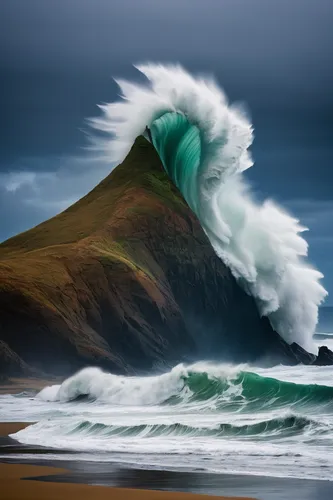 wind wave,big waves,tidal wave,big wave,sea storm,stormy sea,ocean waves,japanese waves,crashing waves,rogue wave,the wind from the sea,emerald sea,shorebreak,sea water splash,japanese wave,seascape,eastern iceland,tsunami,atlantic,water waves,Illustration,Realistic Fantasy,Realistic Fantasy 34