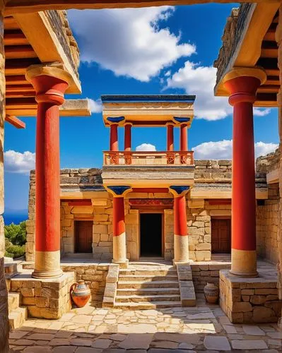 palace of knossos,knossos,minoan,gonxha,greek temple,minoans,mitla,leptis,laoshan,herodium,ephesus,tiryns,peristyle,artemis temple,palenque,chersonesos,asian architecture,kourion,tholos,patara,Photography,Documentary Photography,Documentary Photography 36