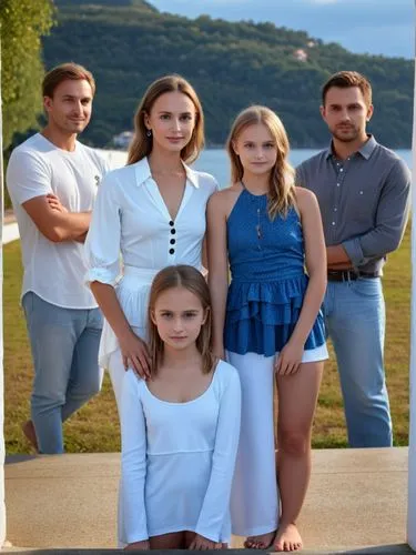 a modern Southern European family photo,a family poses for their portrait on the stairs,telenovelas,famiglia,magnolia family,family pictures,social,karasev,Photography,General,Realistic