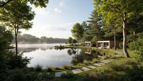 3d rendering,house with lake,render,summer cottage,summer house,renderings,boathouses,elveden,cabins,boathouse,boat house,lake view,house by the water,renders,forest lake,sognsvann,amanresorts,3d rendered,inverted cottage,3d render