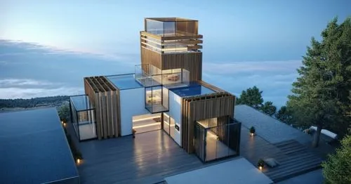 cubic house,sky apartment,modern house,snohetta,residential tower,modern architecture,penthouses,3d rendering,skyscapers,cube stilt houses,dunes house,revit,prefab,cube house,cantilevered,sky space concept,timber house,modern building,tonelson,escala,Photography,General,Realistic