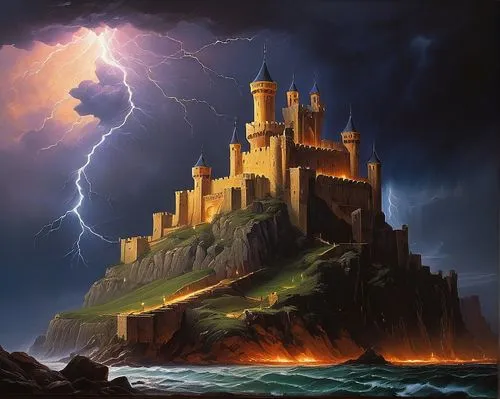 fantasy picture,dragonstone,castle of the corvin,dragonlance,knight's castle,templar castle,Conceptual Art,Fantasy,Fantasy 04