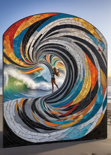 spiral art,kinetic art,colorful spiral,spinart,vortex,fibonacci spiral,Unique,3D,Modern Sculpture