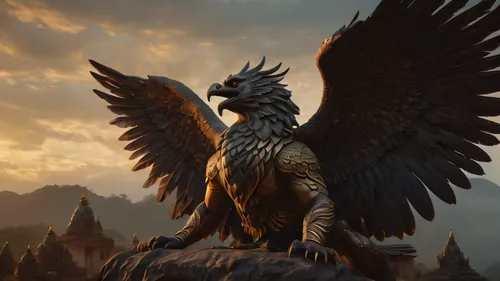 garuda,griffon bruxellois,gryphon,imperial eagle,griffin,eagle,african eagle,bird of prey,mongolian eagle,patung garuda,of prey eagle,golden eagle,sphinx pinastri,king of the ravens,harpy,gray eagle,eagle head,adler,sphinx,archangel,Photography,General,Fantasy