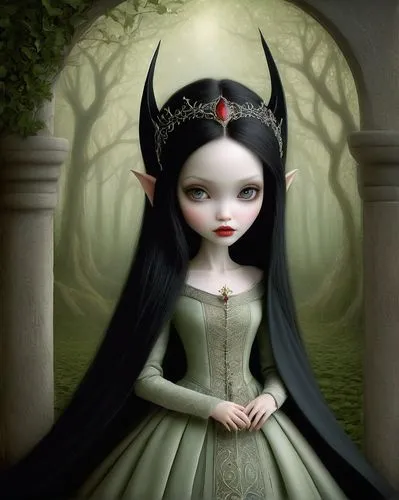 gothic portrait,malefic,morwen,gothic woman,nimue,demoness,persephone,elenore,pernicious,evil fairy,isoline,hekate,drusilla,bjd,faerie,lenore,vladislaus,fairy tale character,fantasy portrait,behenna,Illustration,Abstract Fantasy,Abstract Fantasy 06