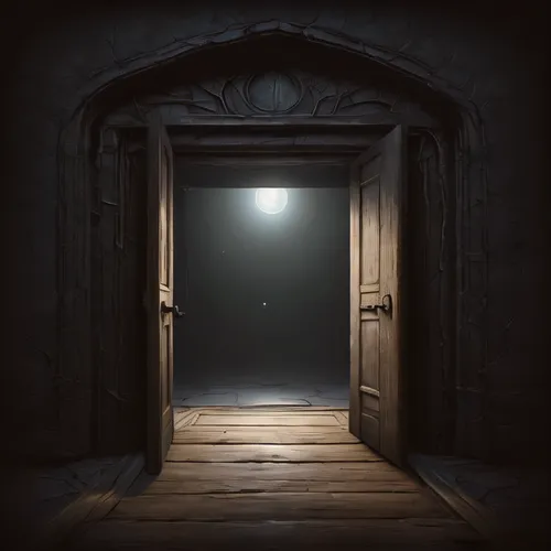 creepy doorway,the door,wooden door,dark cabinetry,open door,the threshold of the house,doorway,door,iron door,threshold,metallic door,a dark room,in the door,penumbra,home door,doors,old door,3d render,dark cabinets,door to hell,Illustration,Realistic Fantasy,Realistic Fantasy 17