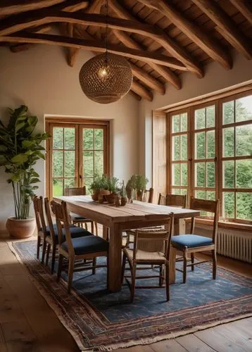 breakfast room,dining room table,dining room,dining table,wooden beams,wooden windows,Photography,General,Natural