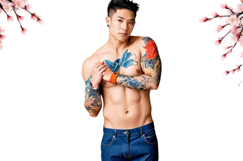 jeans background,kai yang,denim background,male model,tai qi,xuan lian,tan chen chen,luo han guo,with tattoo,xing yi quan,su yan,kai bei,shuai jiao,japanese floral background,janome chow,han bok,choi kwang-do,denims,sarong,miyeok guk,Photography,Fashion Photography,Fashion Photography 01