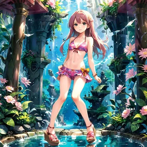 chieri,uzuki,summer background,kokia,water nymph,nesuhi,Anime,Anime,Realistic