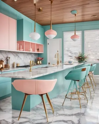 kitchen design,tile kitchen,vintage kitchen,modern kitchen interior,modern kitchen,kitchen interior,pastel wallpaper,kitchens,pastel colors,cocina,mid century modern,kitchen counter,kitchen,big kitchen,kitchen remodel,countertops,scavolini,kitchen table,modern decor,kitchenette,Illustration,Retro,Retro 12