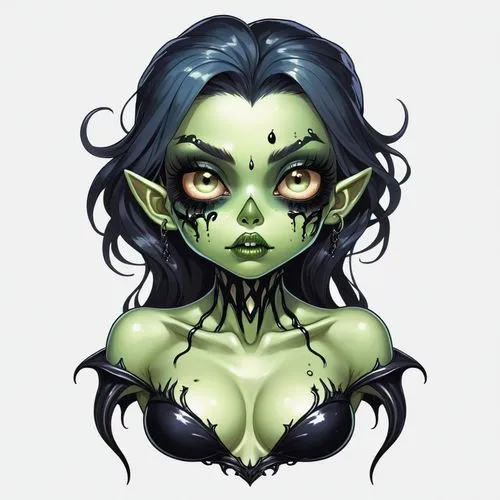 ogress,saraya,kerrii,gamora,elphaba,orc,Illustration,Abstract Fantasy,Abstract Fantasy 11