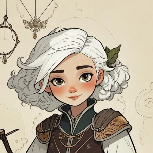 smiling,an image of a lady with white hair,seregil,nelisse,etain,gwenda,eglantine,ellinor,Illustration,Abstract Fantasy,Abstract Fantasy 05