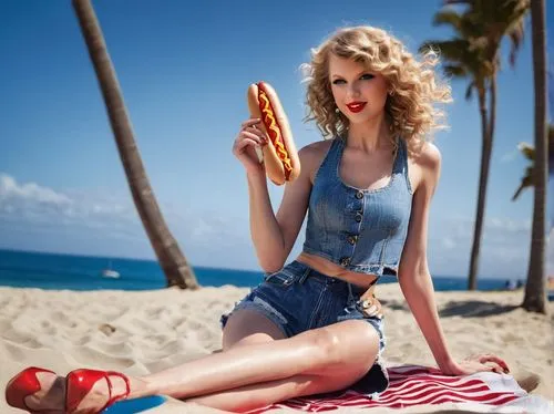 hot dog,beach towel,summer foods,coney island hot dog,chicago-style hot dog,hotdog,hot dog stand,advertising campaigns,beach background,fast food,pin-up model,grilled cheese,fast-food,fastfood,beach shoes,french fries,hot pie,with french fries,girl with bread-and-butter,baguettes,Photography,Fashion Photography,Fashion Photography 01