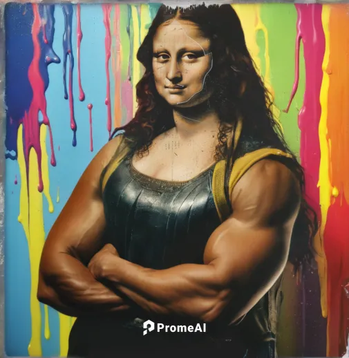 背景是滴溅彩色颜料，矢量，艺术效果好
,mona lisa,the mona lisa,muscle woman,leonardo da vinci,art,strong woman,modern pop art,popular art,muscular,strong women,woman strong,vinci,muscle man,zuccotto,biceps,muscle icon,m