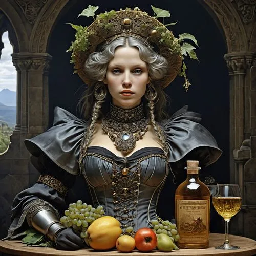 arcimboldi,noblewoman,vermouth,elizabeth i,herodias,arcimboldo,winemaker,barmaid,balsamico,wine cultures,elizabethan,rasputina,renaissance,principessa,morgause,noblewomen,temperance,sommelier,cordials,frangelico,Photography,General,Realistic