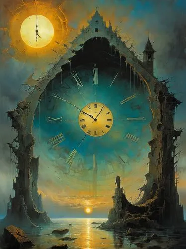 horologium,clockwatchers,timekeeper,clocks,time spiral,time pointing,clockmaker,flow of time,clock face,clock,perpetuity,timescape,tempus,grandfather clock,timewise,time lock,chronometers,timewatch,time,world clock,Conceptual Art,Oil color,Oil Color 24