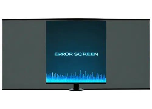 Error screen, glitch art, distorted image, static noise, blue screen of death, computer crash, futuristic UI, neon lights, dark background, high-tech atmosphere, cinematic composition, low-key lightin