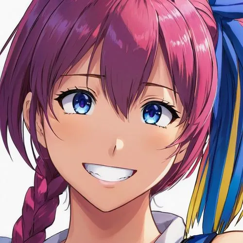 a girl's smile,grin,bulli,killer smile,mikuru asahina,edit icon,hair coloring,luka,smiling,mc,sonoda love live,a smile,aqua,wiz,maya,png image,fang,aojiru,teeth,kayano,Illustration,Japanese style,Japanese Style 03