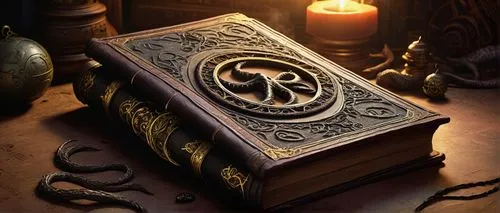 Eldritch horror-themed, dark, eerie, mystical wallpaper, ancient tome-inspired design, worn leather-bound book covers, yellowed parchment pages, cryptic symbols, strange hieroglyphics, otherworldly te