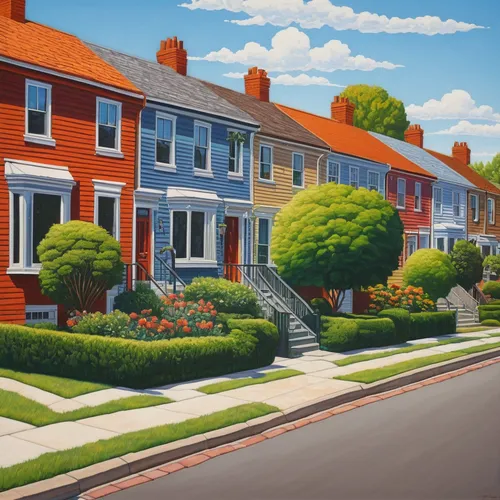 houses clipart,row houses,townhouses,row of houses,home landscape,suburbs,neighborhood,chestnut avenue,blocks of houses,house painting,suburban,homes,houses,paved square,old linden alley,housing estate,south slope,greystreet,residential area,serial houses,Conceptual Art,Daily,Daily 23