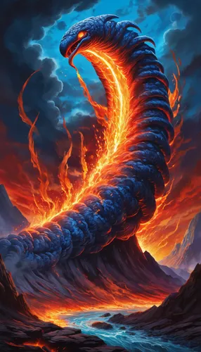 fire breathing dragon,wyrm,dragon fire,painted dragon,chinese dragon,dragon li,dragon of earth,dragon,draconic,black dragon,pillar of fire,serpent,dragon design,fire background,fantasy art,fantasy picture,golden dragon,fiery,flame of fire,god of the sea,Illustration,Vector,Vector 07