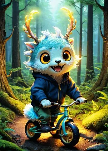 children's background,heimerdinger,gruffalo,chua,enduro,scooter,Illustration,Japanese style,Japanese Style 05