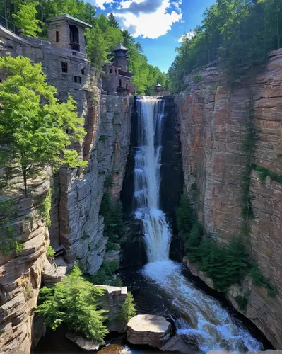 gooseberry falls,falls of the cliff,brown waterfall,wisconsin dells,upper michigan,ilse falls,water falls,bridal veil fall,rock island,ash falls,falls,catarpe valley,waterfalls,bond falls,fairyland canyon,wasserfall,water fall,united states national park,cascading,tower fall,Illustration,Retro,Retro 03