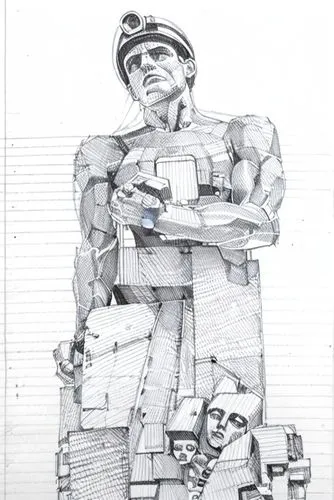 policeman,game drawing,pencil and paper,baseball drawing,construction worker,military robot,scrap collector,carton man,pilot,firefighter,soldier,accordion player,pencil drawing,waste collector,mecha,p