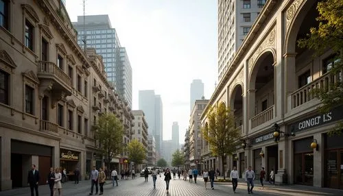 cheapside,leadenhall,bishopsgate,pedestrianized,wangfujing,marunouchi,shopping street,pedestrian zone,broadgate,costanera center,eastcheap,5th avenue,midmarket,yonge,citycenter,difc,financial district,streetscape,3d rendering,paulista