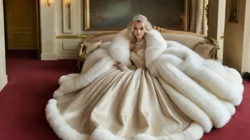 cocooned,sheepskin,fur,suit of the snow maiden,fur coat,the snow queen