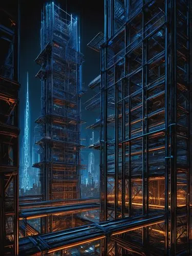 refinery,mining facility,refineria,industrial ruin,arktika,metropolis,industrial,precipitator,steel tower,industrial plant,conduits,imprisoning,industrial landscape,industrial area,bladerunner,cybercity,sulaco,hvdc,labyrinthian,industrial hall,Illustration,Vector,Vector 15