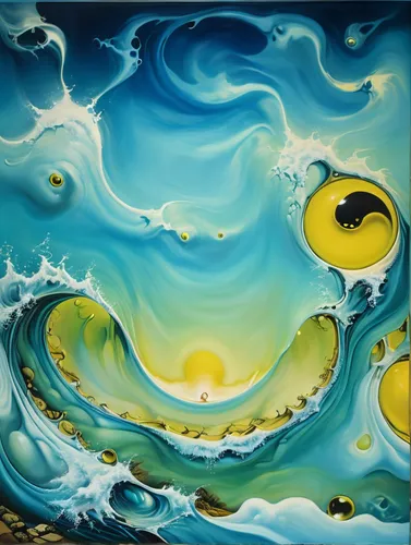 glass painting,ocean waves,water waves,whirlpool pattern,oil painting on canvas,sea landscape,seascape,fluid flow,underwater landscape,swirling,sea water splash,fluid,motif,whirlpool,tidal wave,abstra