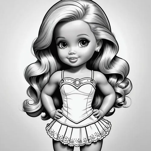 cute cartoon character,chibi girl,girl doll,dorthy,doll's facial features,bratzke,Illustration,American Style,American Style 05