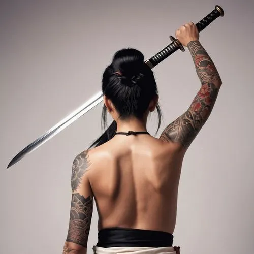 beautiful girls with katana,katana,female warrior,sikatana,swordswoman,samurai fighter,Photography,General,Realistic