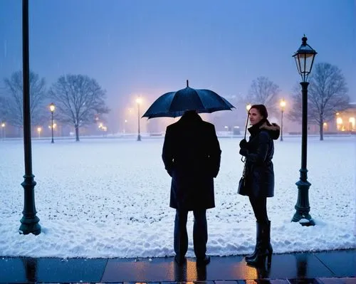 romantic scene,snowfalls,brolly,snow scene,man with umbrella,snow rain,beautiful moment,snowfall,romantic night,two people,walking in the rain,unromantic,romantique,love background,snowing,romantic meeting,romantica,umbrellas,as a couple,mausam,Photography,Artistic Photography,Artistic Photography 09