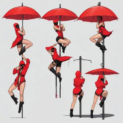 great as a stilt performer,umbrellas,majorette,cocktail umbrella,stilts,stilt,Unique,Design,Character Design