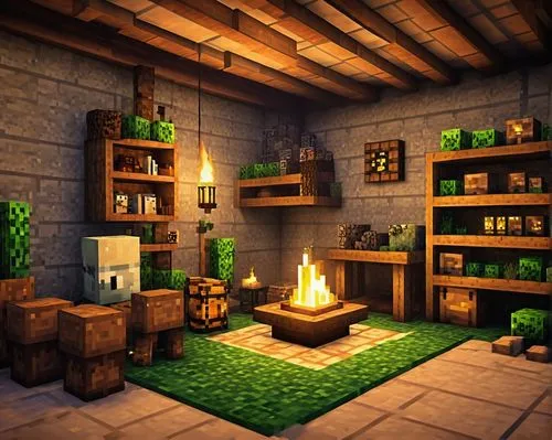 inglenook,apothecary,hearth,fireplace,fireplaces,biocraft,fire place,rustic aesthetic,herbology,blacksmiths,voxel,tavern,smeltery,mineshaft,home interior,furnaces,voxels,rustic,dandelion hall,kitchen interior,Illustration,American Style,American Style 10