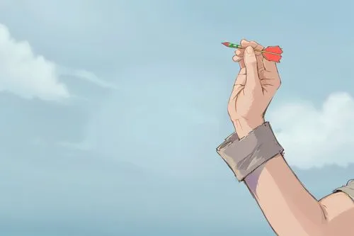 A GRAPHIC OF HAND THROWING A RED DART WITH DRATH THROWN AND I HAS MOVING EFFECT ON THE SIDES
,an anime girl holding a pencil in her hand,arrietty,hayner,holding flowers,emara,steamboy,lupini,Anime,Ani